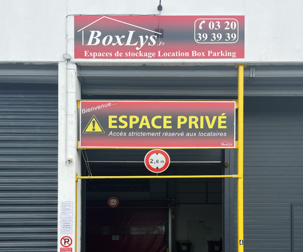 SIGNALETIQUE DIBOND EXTERIEURE BOXLYS COMINES