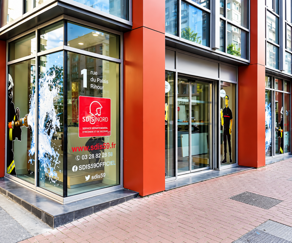 VITROPHANIE-IMPRESSION-LETTRAGE-SDIS-NORD-LILLE