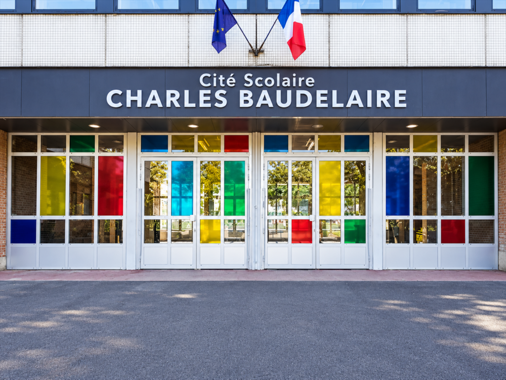 VITROPHANIE CRISTAL ROUGE COLLEGE HAUTS DE FRANCE